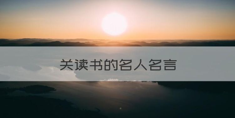 关读书的名人名言图1