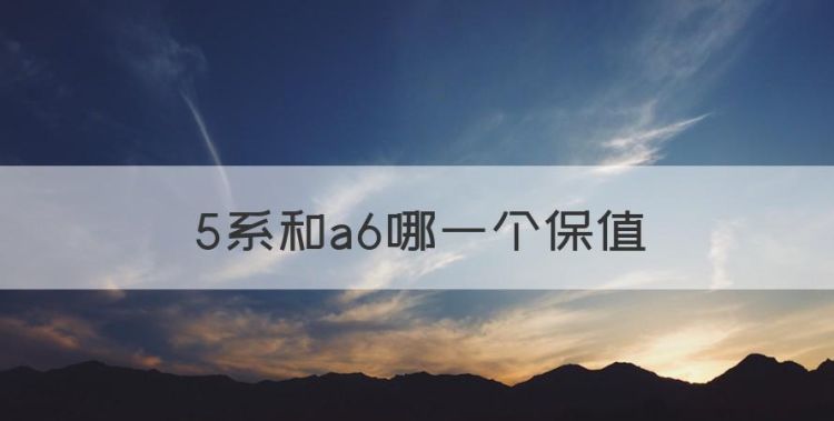 5系和a6哪一个保值，宝马5系和a6哪个保值图1