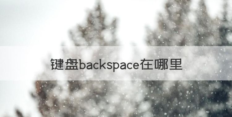 键盘backspace在哪里图1