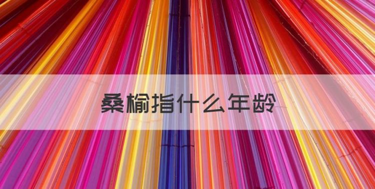 桑榆指什么年龄，桑榆指的是几岁的时候的人图1