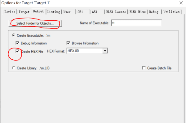 keil4怎么生成hex文件图8