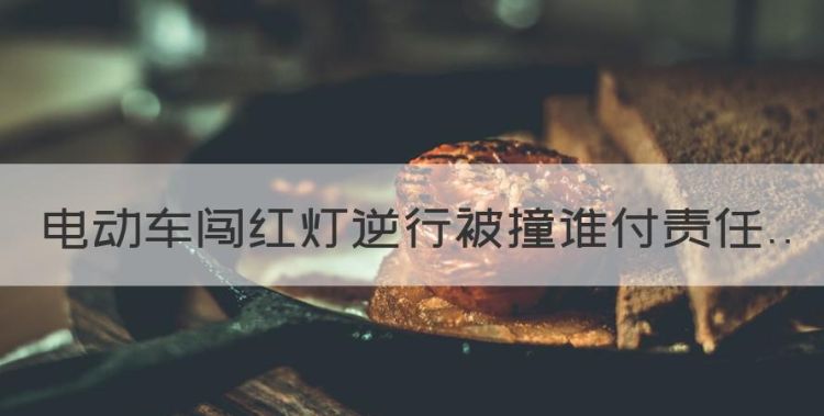 电动车闯红灯逆行被撞谁付责任图1