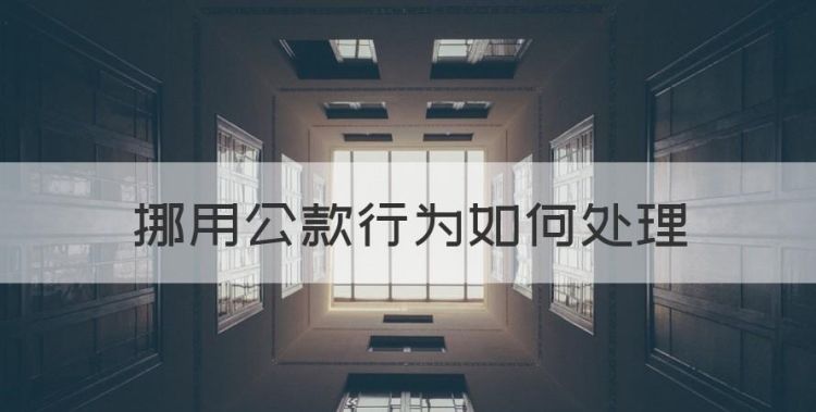 挪用公款行为如何处理，私自挪用公款怎么处理图1