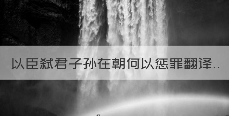 赵氏孤儿文言文重点字词翻译，以臣弑君子孙在朝何以惩罪翻译图1