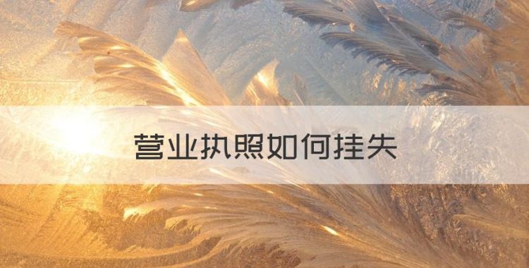 营业执照如何挂失，营业执照丢失怎么登报挂失多少天