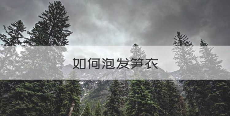 如何泡发笋衣，竹笋的泡制方法视频图1