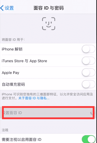 苹果手机iphone x如何设置面部识别图3