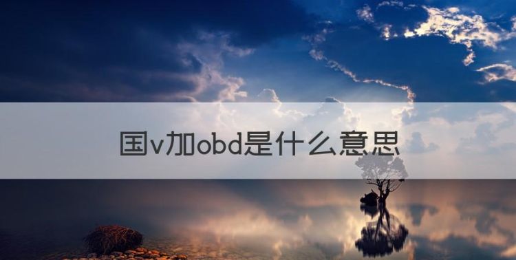 国v加obd是什么意思，国v十obd是代表什么图1