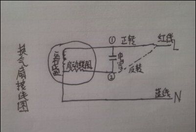 换气扇电容怎么接线，换气扇启动电容接线图解图3