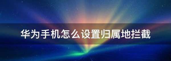 华为手机怎么设置外省电话拦截，华为手机怎么设置归属地拦截电话图2