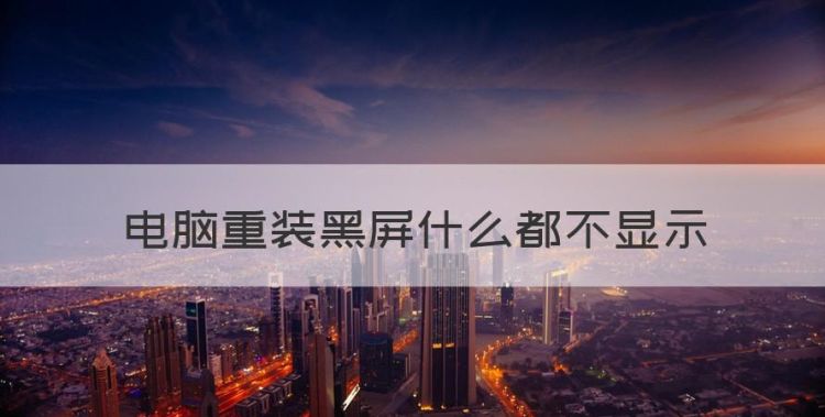 电脑重装黑屏什么都不显示，为什么我系统重装后 显示的是黑屏图1