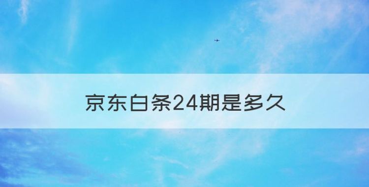 京东白条24期是多久，京东白条延期还款处理方法