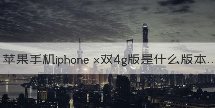 苹果手机iphone x双4g版是什么版本图1