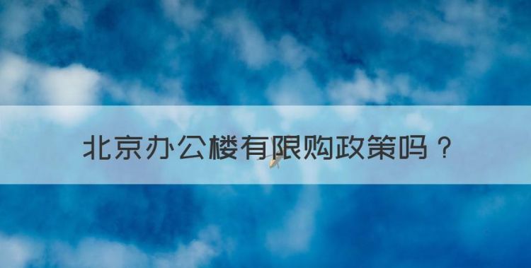 海南楼房限购政策，北京办公楼有限购政策