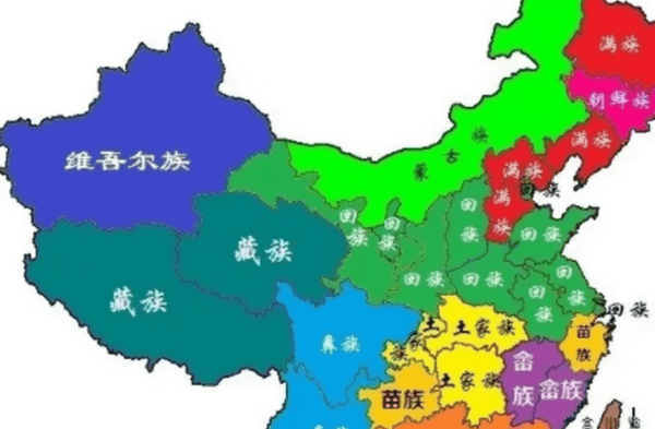 各民族分布呈现什么的特点图2