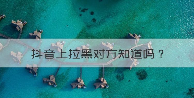 抖音上拉黑对方知道，抖音拉黑人对方会知道吗图1