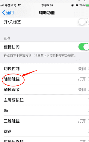 苹果手机iphone 8p辅助圆球怎么设置图5