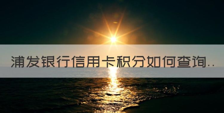 浦发银行信用卡积分如何查询，浦发银行信用卡怎么查询我欠了多少图1