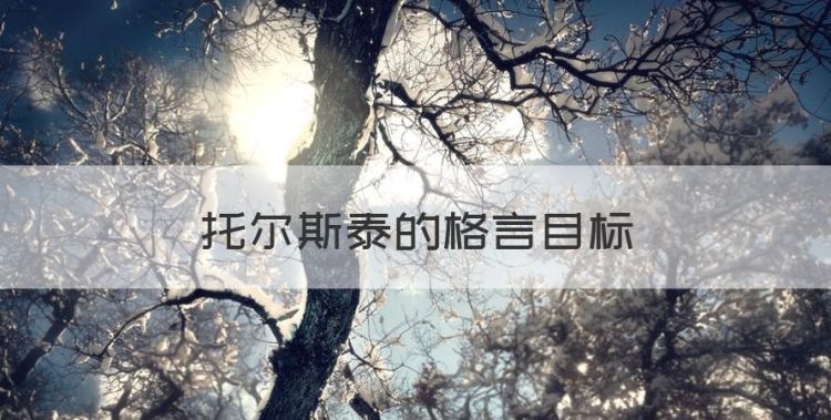 托尔斯泰的格言目标图1