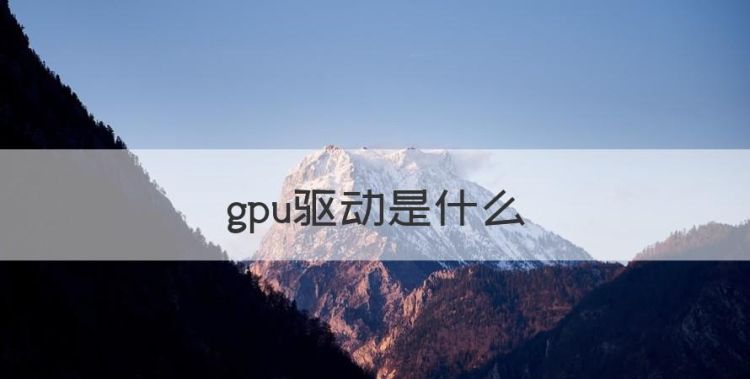 gpu驱动是什么，电脑中gpu是什么意思图1