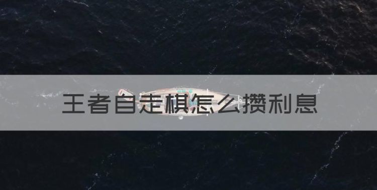 王者自走棋怎么攒利息，王者荣耀下棋攻略 原来是这样玩的吗