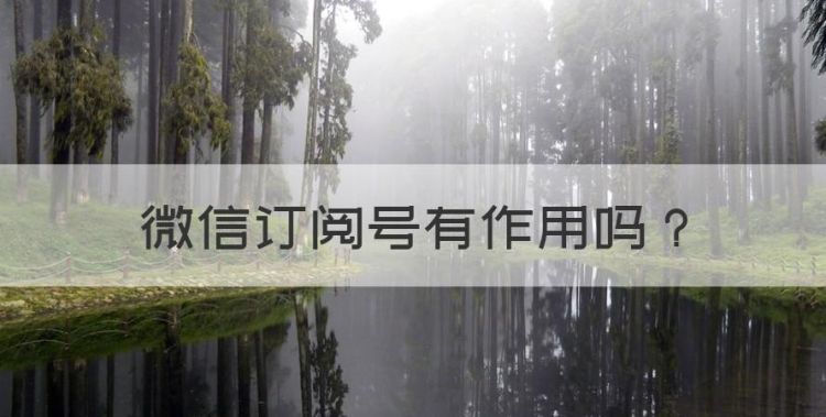 微信订阅号有作用，微信订阅号怎么转成服务号