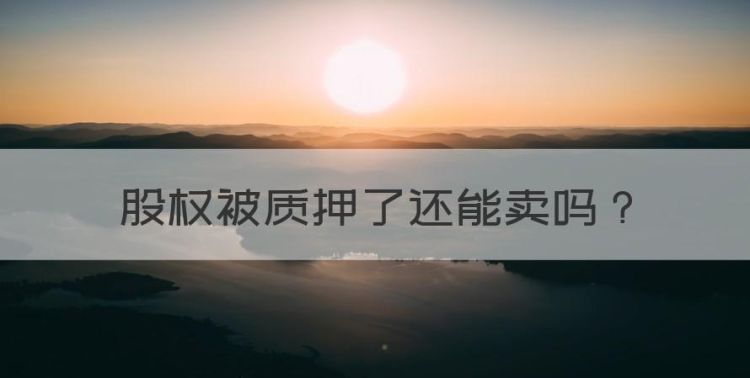 股权被质押了还能卖，房子被质押了还能卖吗图1