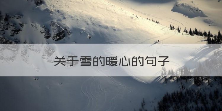 可爱又暖心的文案，关于雪的暖心的句子图1