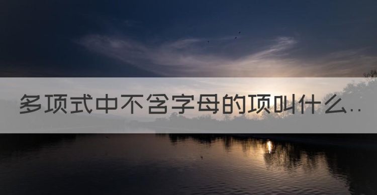 多项式中的次数指什么，多项式中不含字母的项叫什么图1