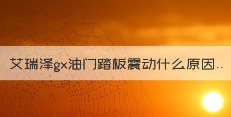 艾瑞泽gx油门踏板震动什么原因图1