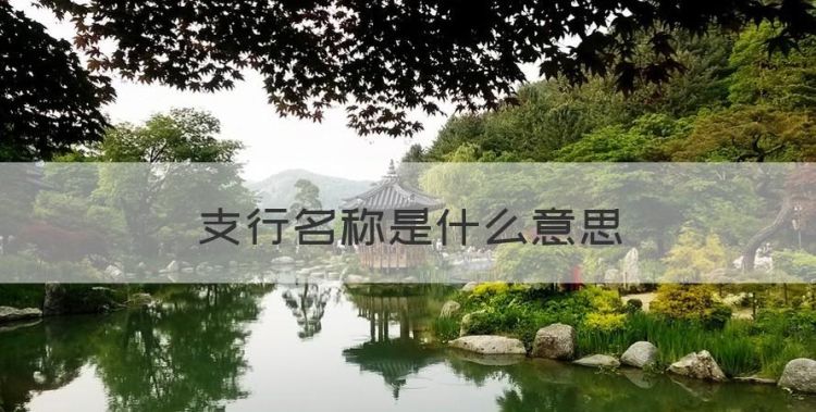 支行是什么意思，支行名称是什么意思