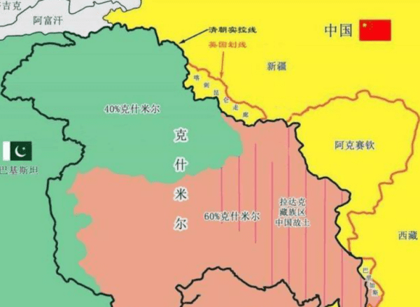 克什米尔是中国领土吗，克什米尔地区有中国土地图1