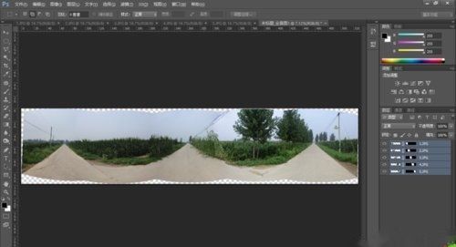 ps如何合成全景图图9