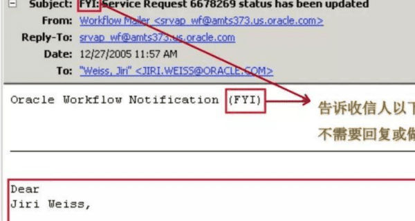 邮件内容fyi什么意思，邮件中回复fyi是什么意思图3