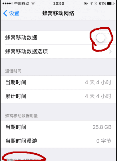 苹果手机iphone 移动数据开关在哪里图9