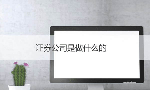 证券公司是做什么的，证券公司是做什么的提供什么服务图1