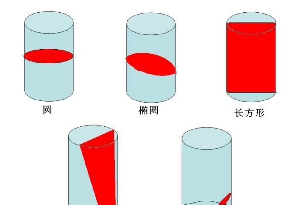 圆柱体可以画出什么图形，圆柱可以被平面截成哪些图形呢