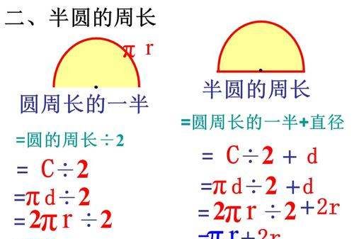 半圆的周长怎么公式，半圆形的周长公式是什么文字图2