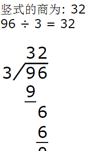 96除以3的方法是什么，96除以3的竖式怎么列图2