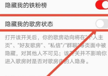 全民能隐身进歌房，全民怎么设置不让别人看到在歌房里的歌图4