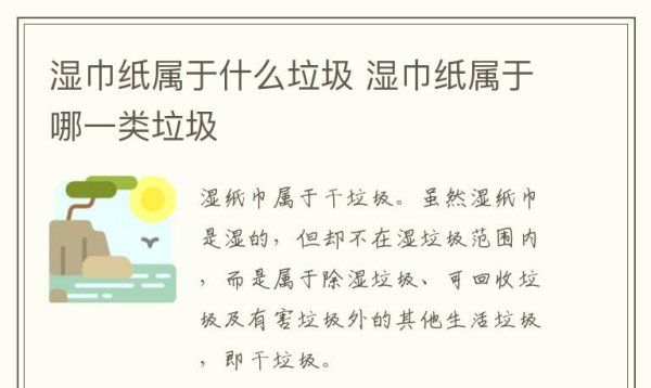 湿巾属于什么垃圾，湿纸巾属于有害垃圾图2