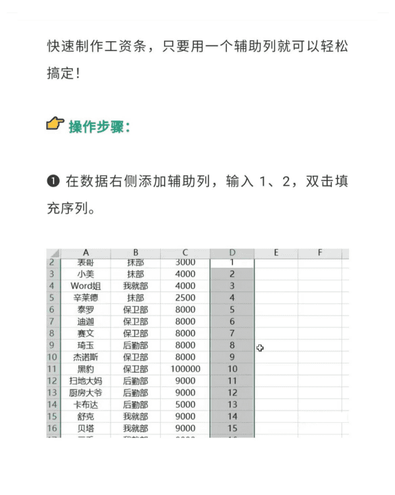 Excel制作工资条，简单工资条的制作方法 了解一下图4