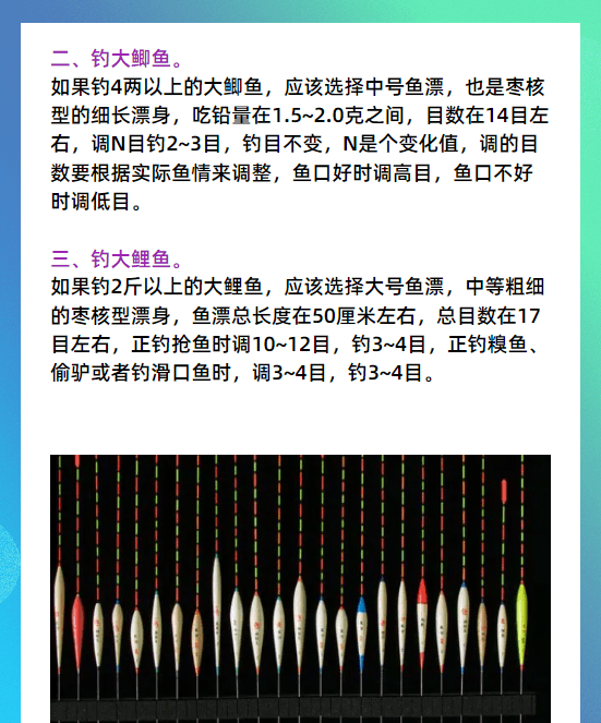 如何选择鱼漂，怎么选择钓鱼鱼漂图3